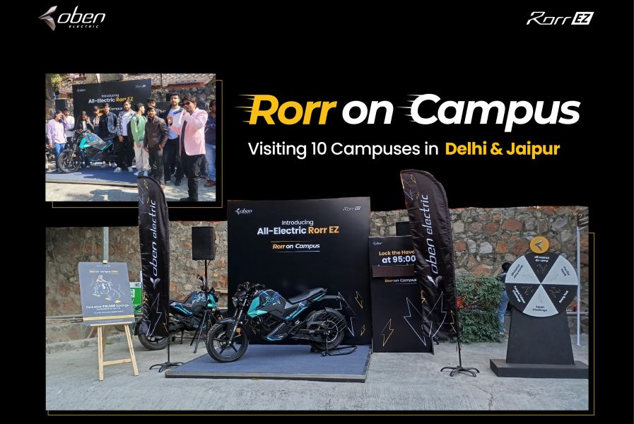 Oben Electric’s ‘Rorr On Campus’ Drives EV Adoption Amongst Youth In 10 Colleges In Delhi & Jaipur 